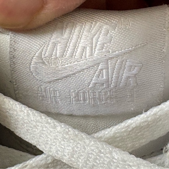 Nike Air Force 1 Men’s Size 14 Low Top Lace Triple White Breathable Upper - Picture 3 of 10